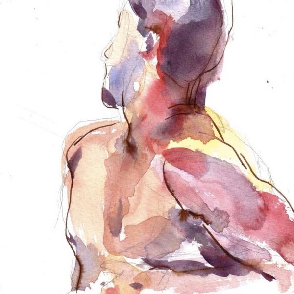 Фигура мужская акварель