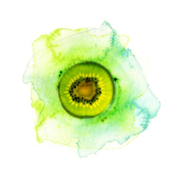 Киви акварелью