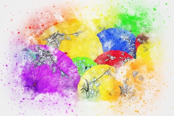 Яркие Акварельные цветы