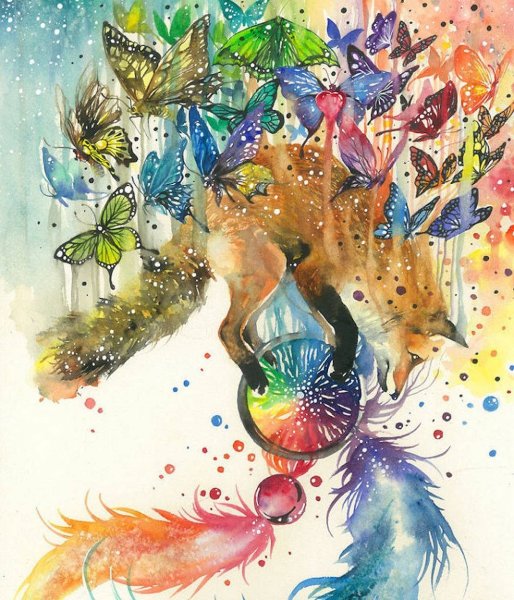 Яркие Акварельные арт