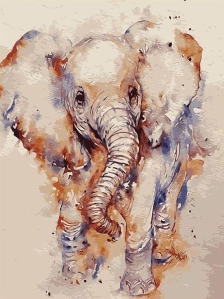 Животные акварелью