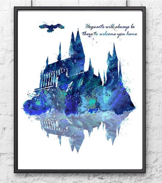 Хогсмид Гарри Поттер акварель