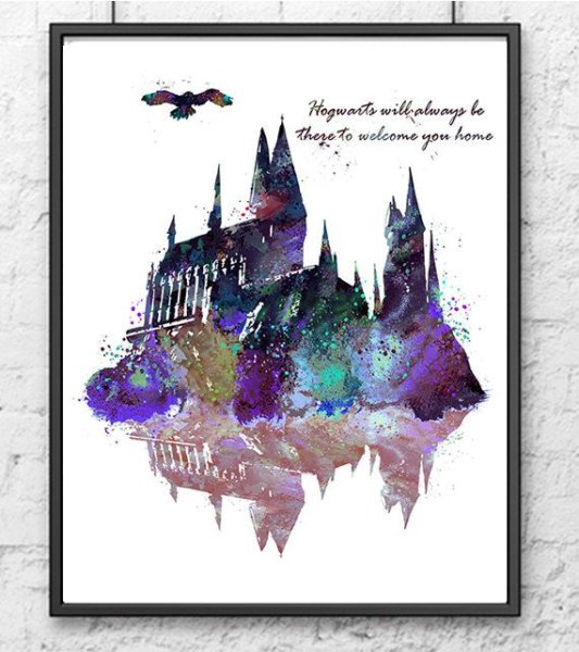 Рисунки на тему Гарри Поттер акварелью