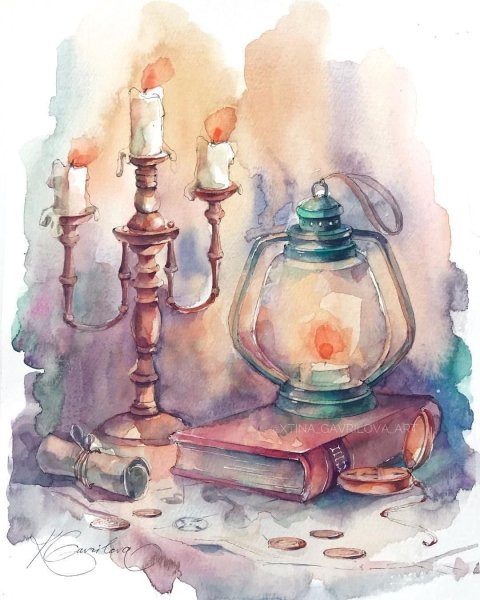 Акварельные свечи