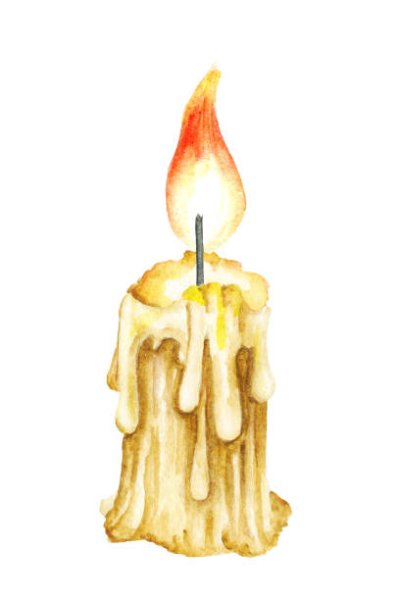 Свечка акварель
