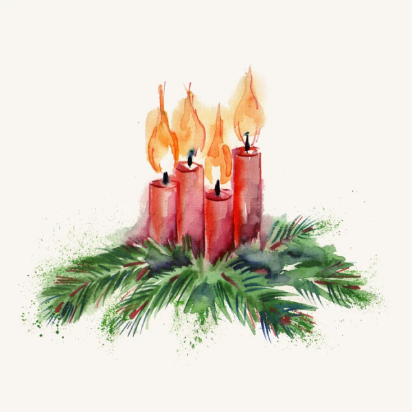 Рисование свечой и акварелью