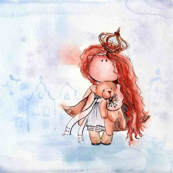 Акварельные девочки Anell Happy Watercolor