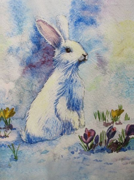 Акварельный Зайка