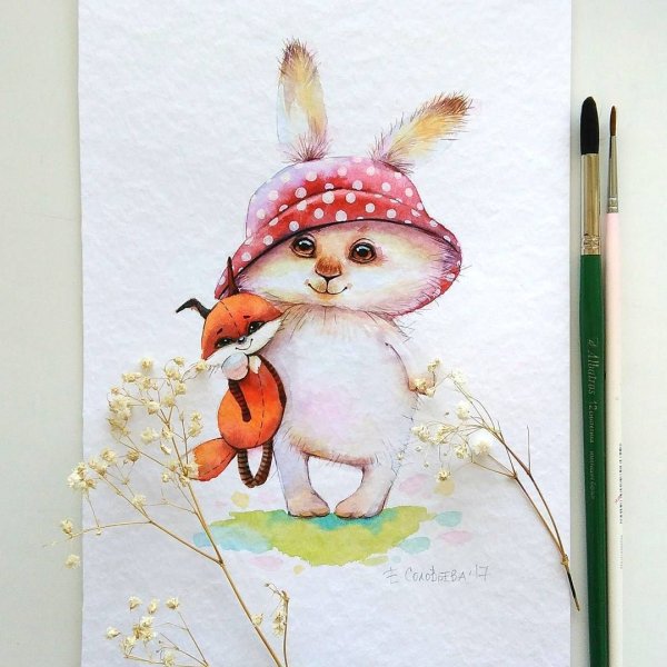 Марина Лебедева иллюстрации зайки