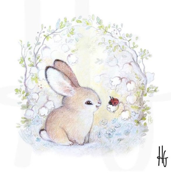 Акварельный зайчик