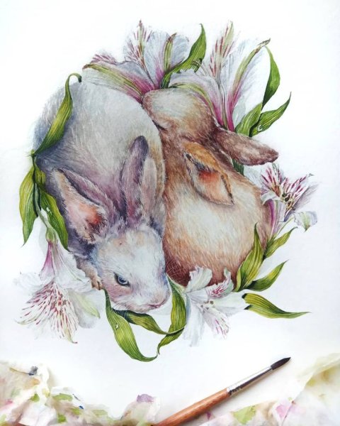 Акварельные животные