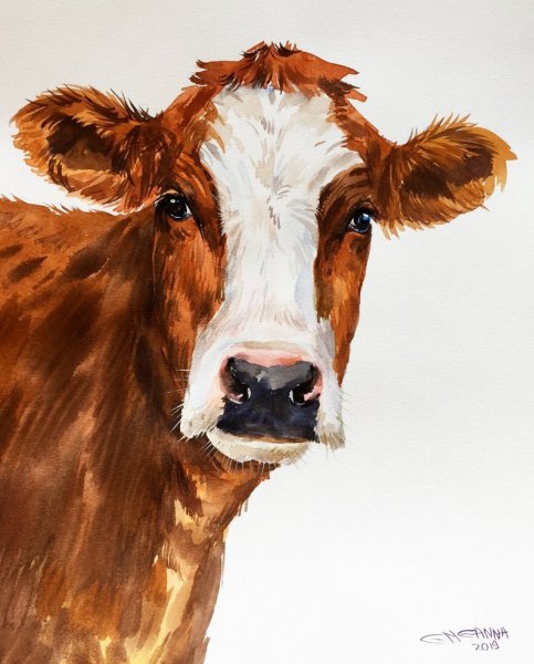 Корова картина