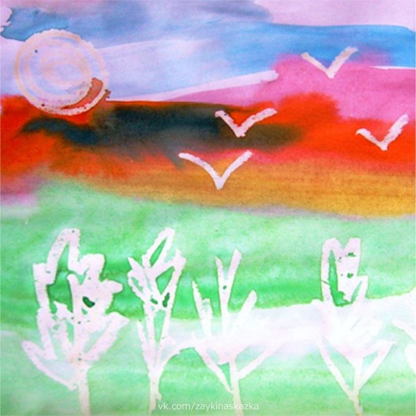 Рисование воском для детей