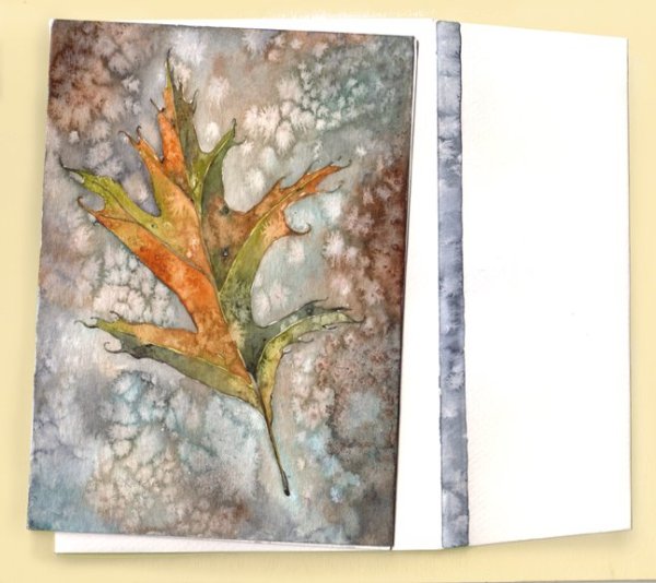 Рисование акварелью и солью