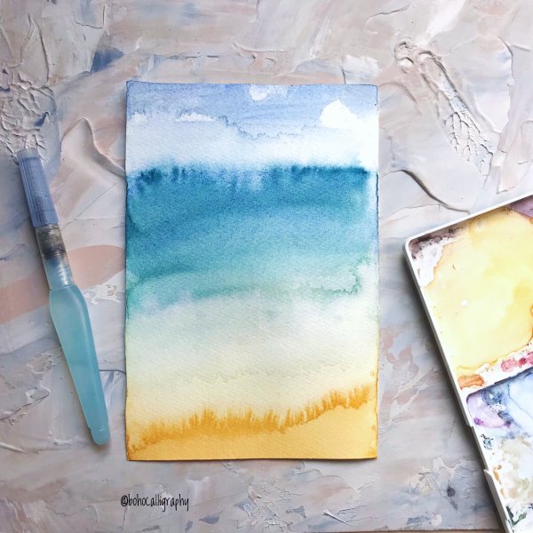 Акварель и соль