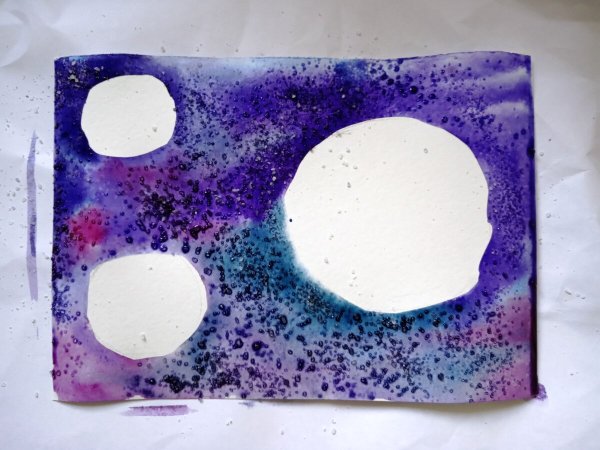 Акварель и соль