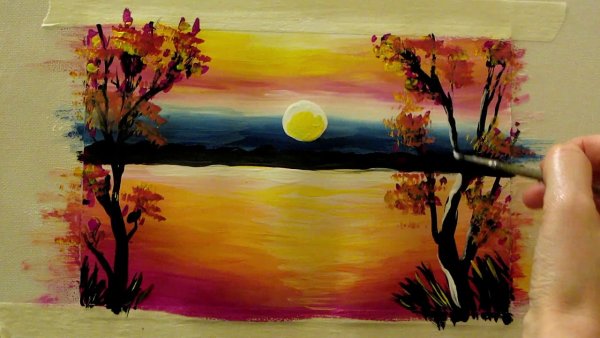 Картины гуашью