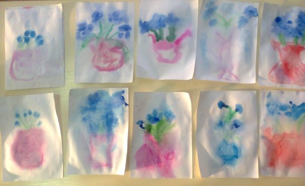 Рисование по мокрому листу бумаги