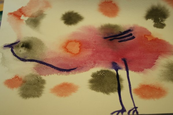 «Акварель по мокрому с резервом» ранний Возраст