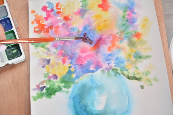 Рисование по сырому для детей