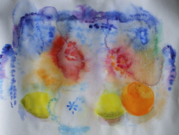 Рисование на мокрой бумаге