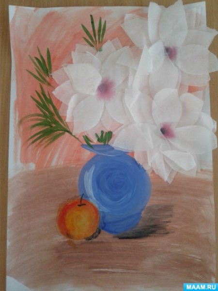 Рисование ваза с цветами