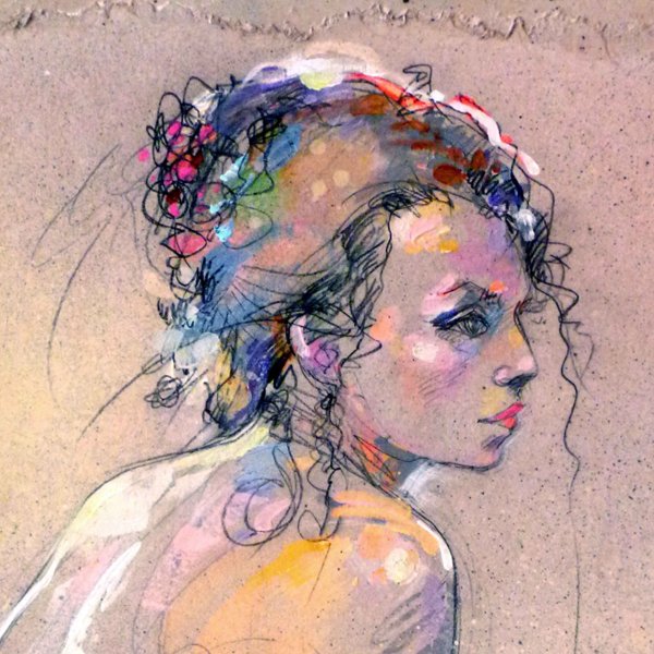 Акварель и пастель смешанная техника