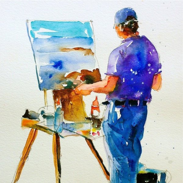Художник рисует