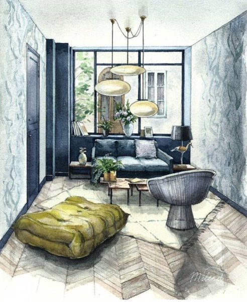 Эскиз интерьера