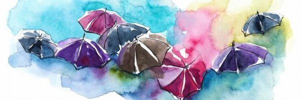 Зонт акварель