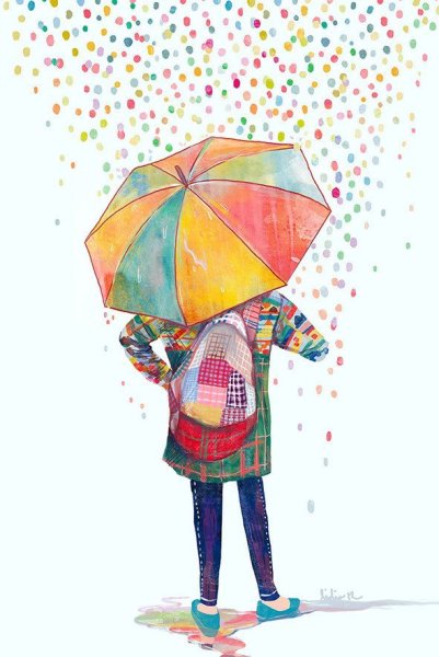 Девочка под зонтиком