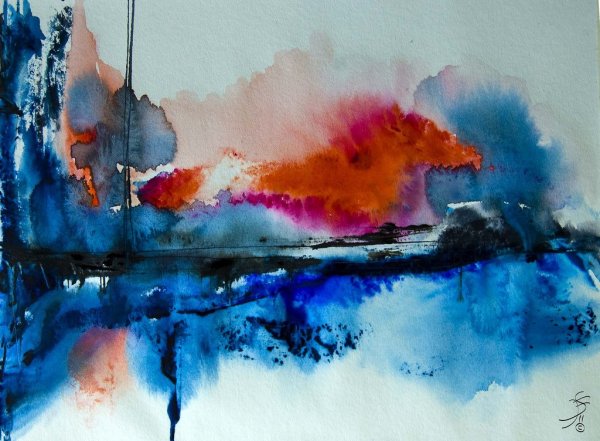 Акварельная абстракция