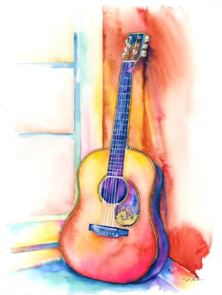Гитара в живописи и графике