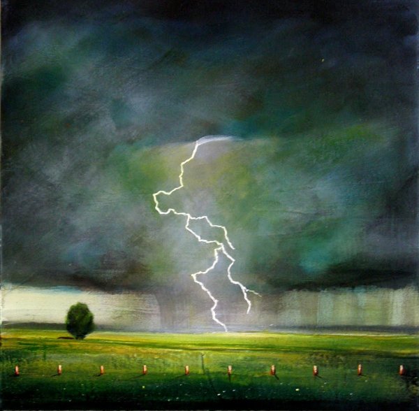 Гроза рисунок гуашью