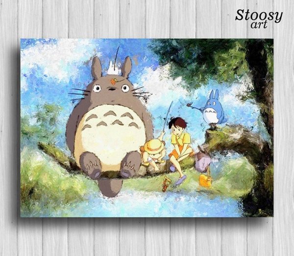 Totoro акварель