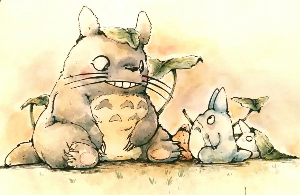 Спокойные рисунки Тоторо