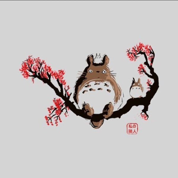 Тоторо с цветами