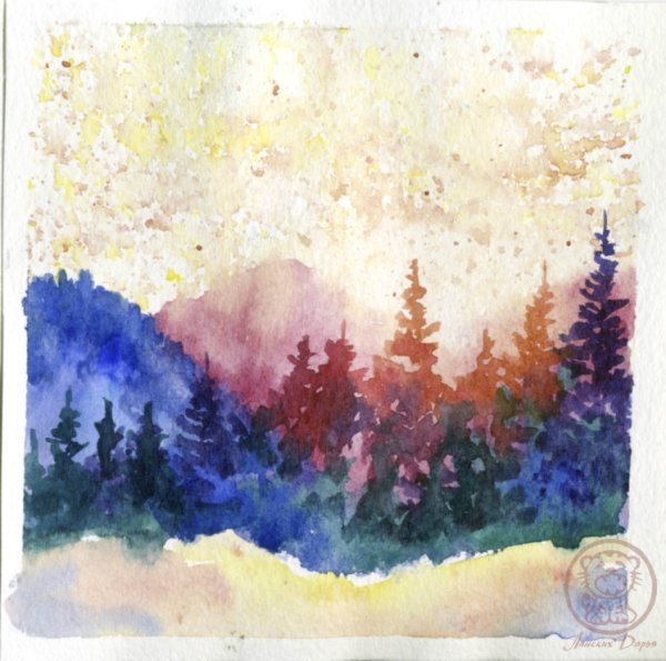 Приемы акварельной живописи