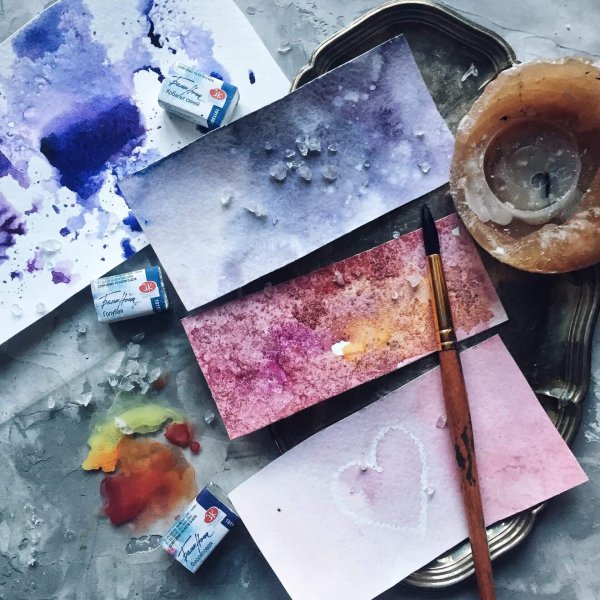 Заливка акварелью