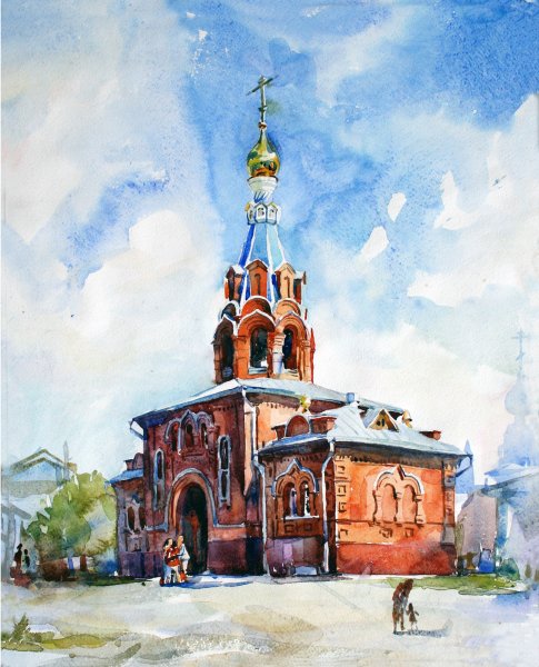 Смоленск акварелист акварели храм