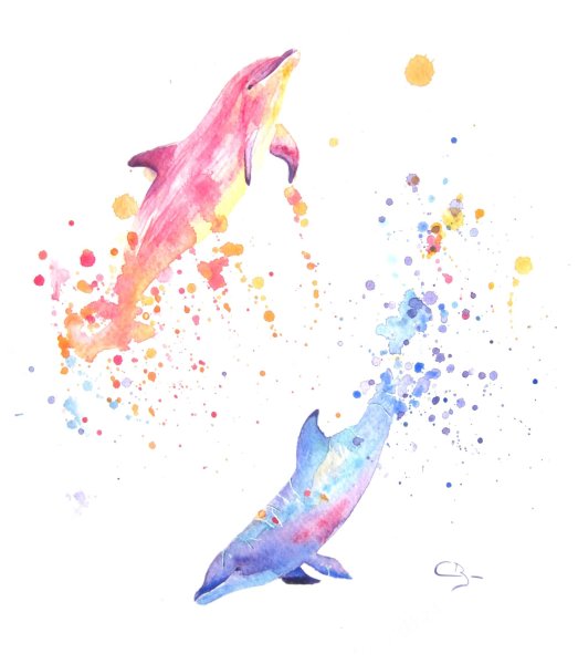 Подводный мир цветными карандашами