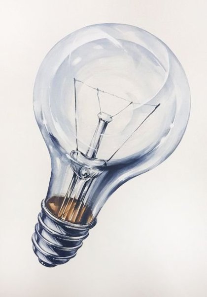 Лампочка в краске