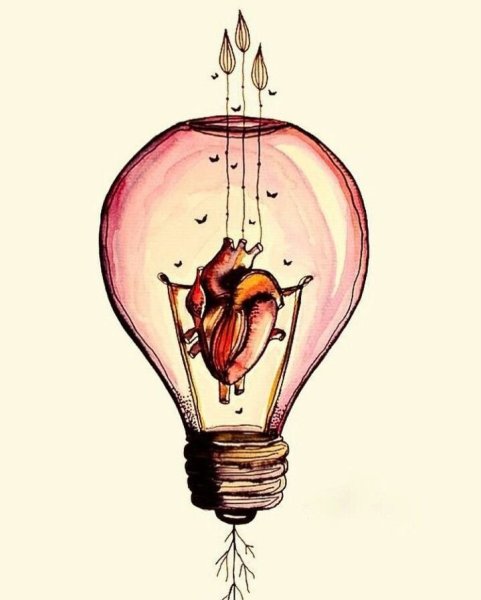 Керосиновый фонарь акварелью