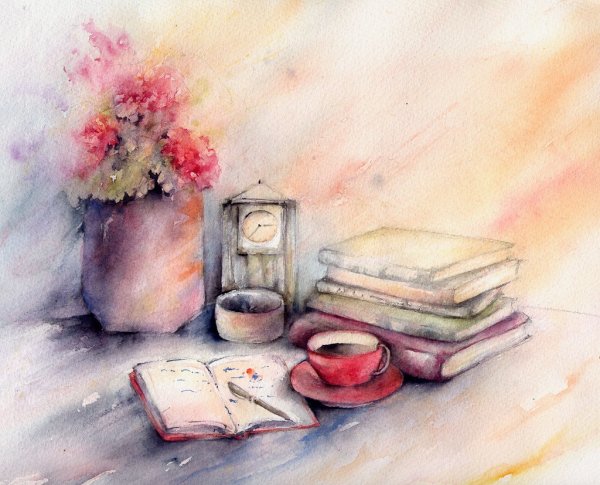 Книги акварель