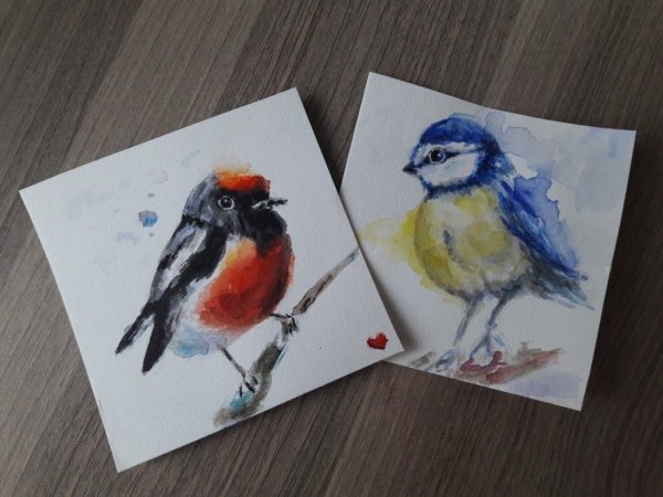 Пуантилизм Снегирь