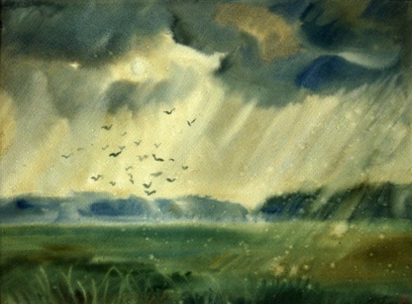 Небо акварель