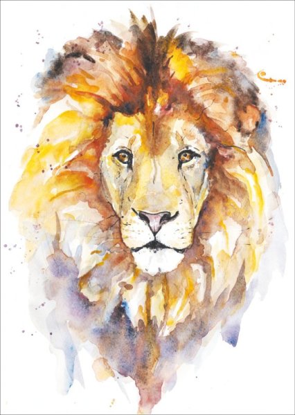 Лев декоративный рисунок