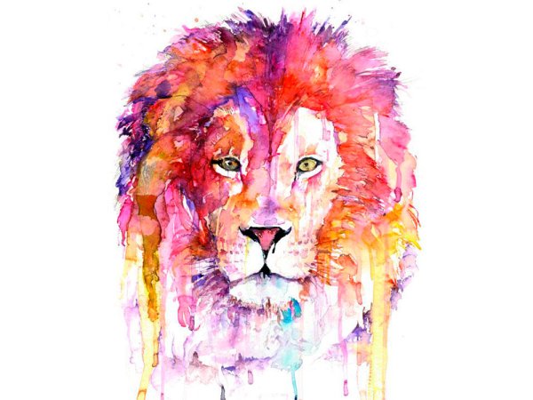 Акварельный Лев