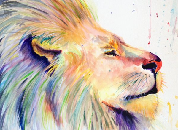 Глаза Льва акварелью