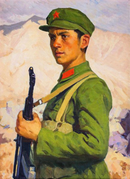 Советский солдат живопись